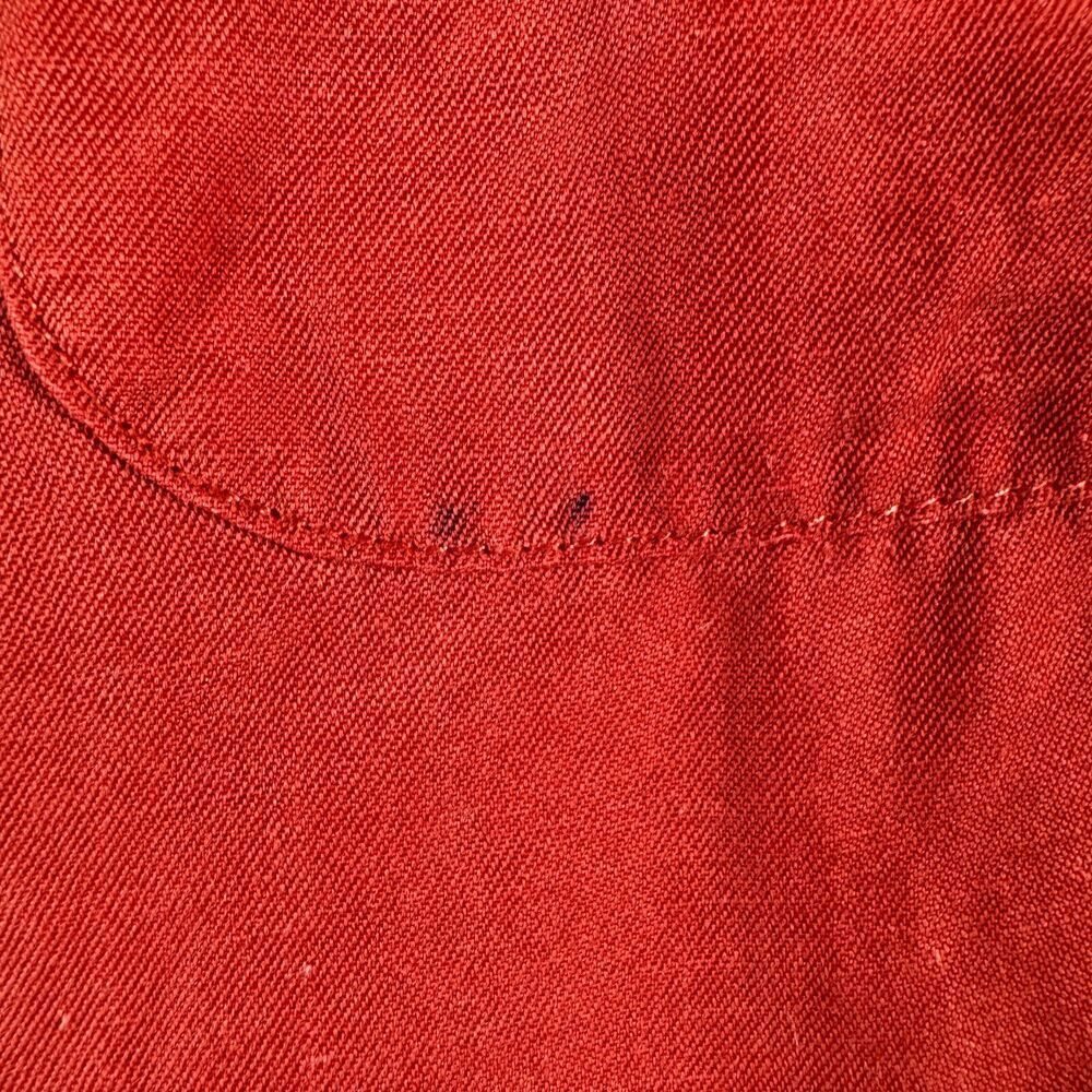 Cremieux Camp Shirt Mens Large Red Pink Loop Collar Silk Linen Short Sleeve - Picture 7 of 11